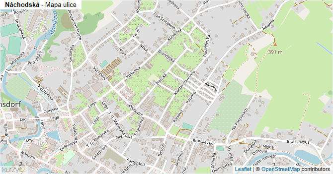 Náchodská - mapa ulice
