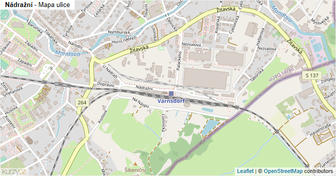 Nádražní - mapa ulice