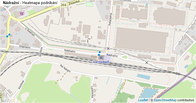 Nádražní - mapa podnikání