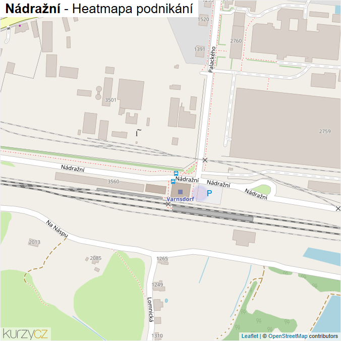 Mapa Nádražní - Firmy v ulici.