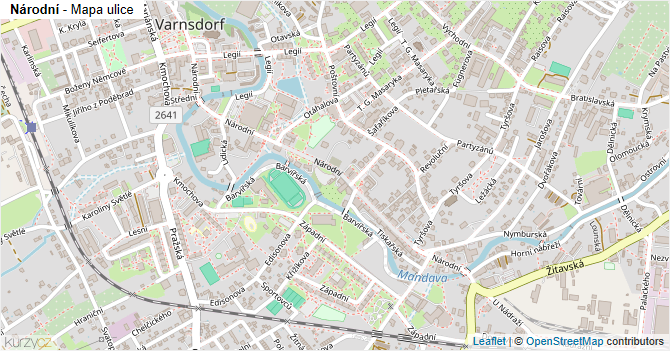 Národní - mapa ulice