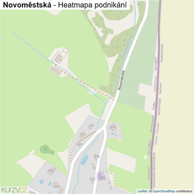 Mapa Novoměstská - Firmy v ulici.