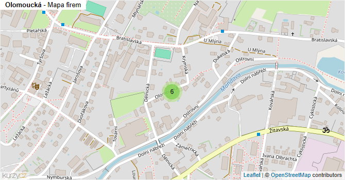 Olomoucká - mapa firem