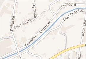 Ostrovní v obci Varnsdorf - mapa ulice