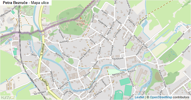 Petra Bezruče - mapa ulice