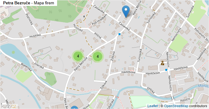 Petra Bezruče - mapa firem