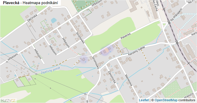 Plavecká - mapa podnikání