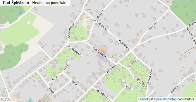 Pod Špičákem - mapa podnikání