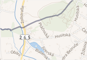 Ptáčnická v obci Varnsdorf - mapa ulice