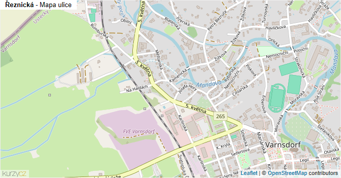 Řeznická - mapa ulice