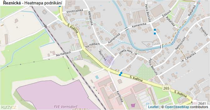 Řeznická - mapa podnikání