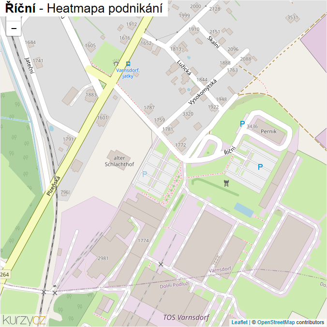 Mapa Říční - Firmy v ulici.