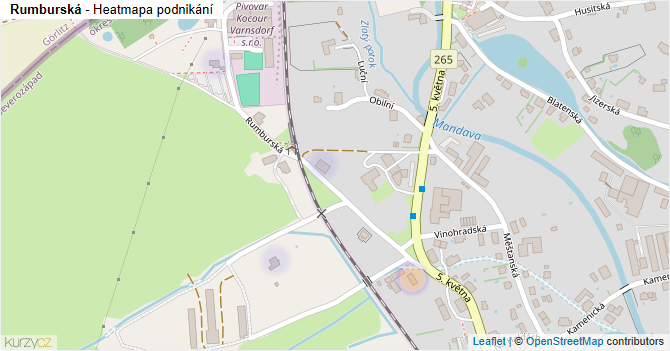 Rumburská - mapa podnikání