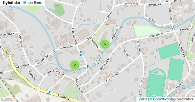 Rybářská - mapa firem
