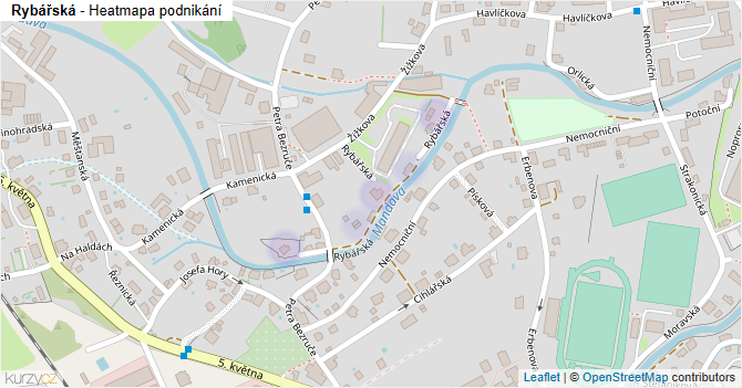 Rybářská - mapa podnikání
