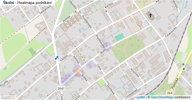Školní - mapa podnikání
