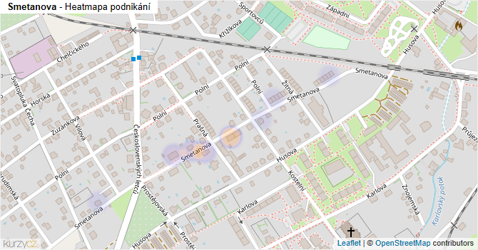 Smetanova - mapa podnikání