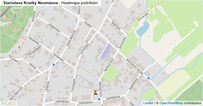 Stanislava Kostky Neumanna - mapa podnikání