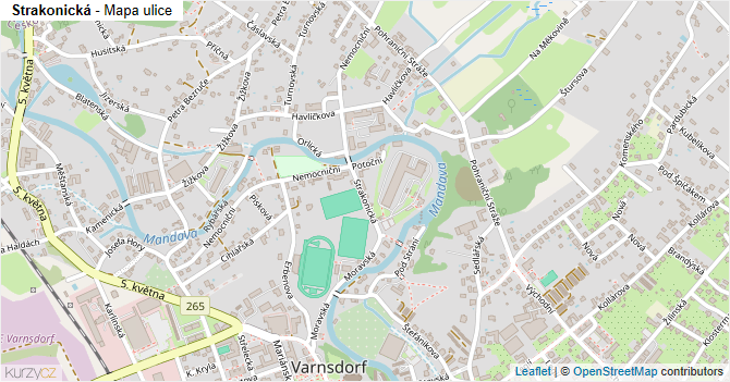 Strakonická - mapa ulice