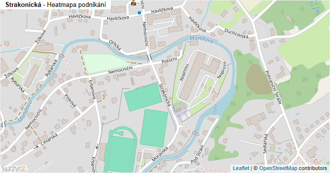 Strakonická - mapa podnikání