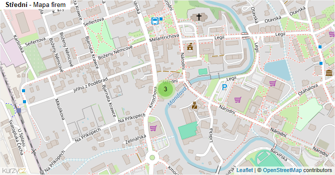 Střední - mapa firem