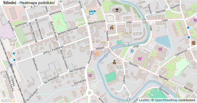 Střední - mapa podnikání