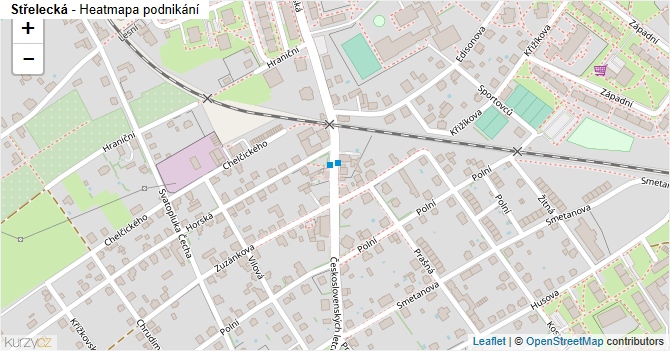 Střelecká - mapa podnikání