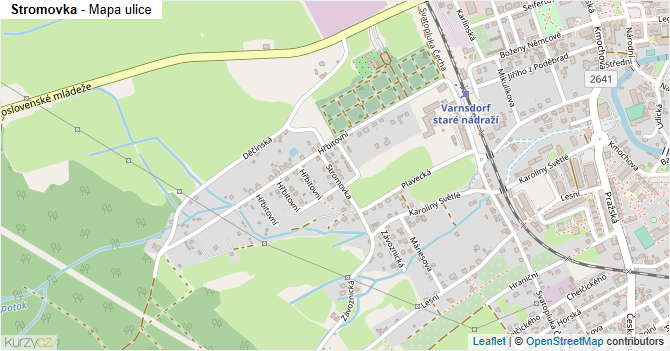 Stromovka - mapa ulice