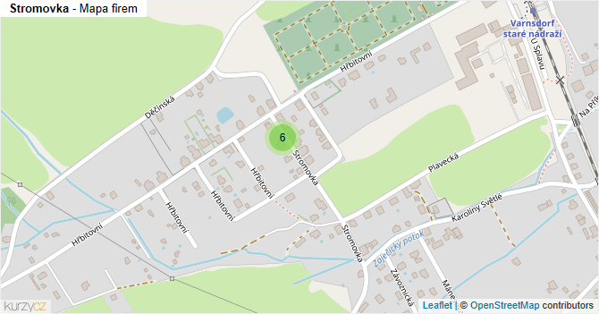 Stromovka - mapa firem