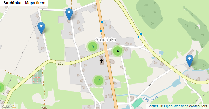 Studánka - mapa firem