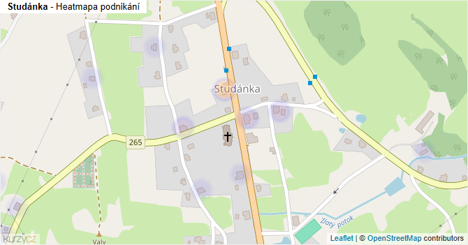 Studánka - mapa podnikání