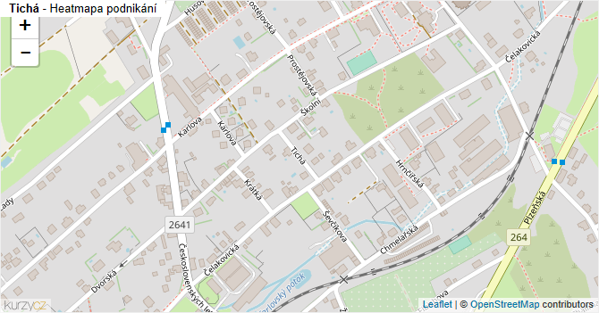 Tichá - mapa podnikání