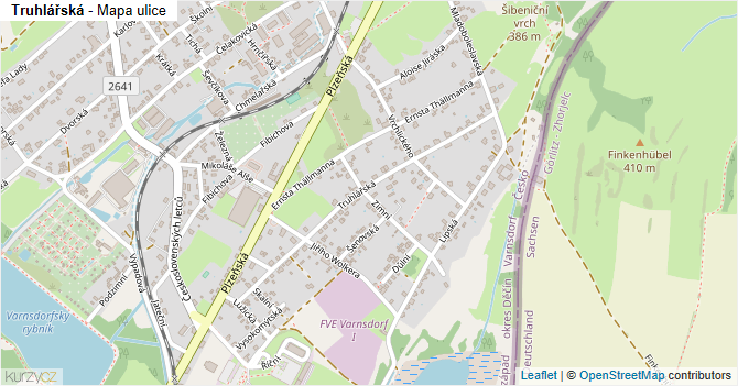 Truhlářská - mapa ulice