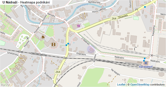 U Nádraží - mapa podnikání