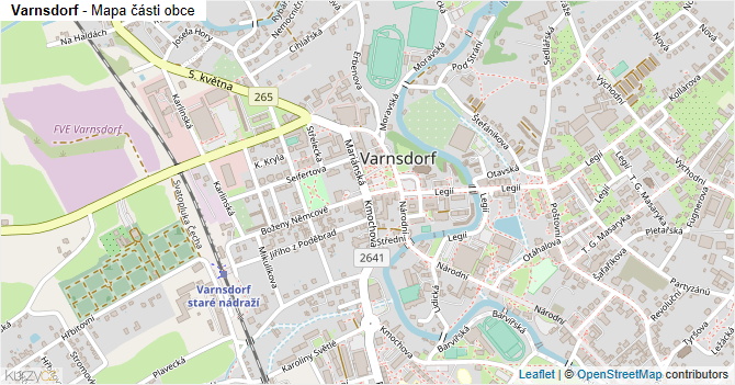 Varnsdorf - mapa části obce