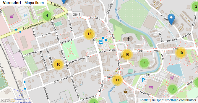 Varnsdorf - mapa firem