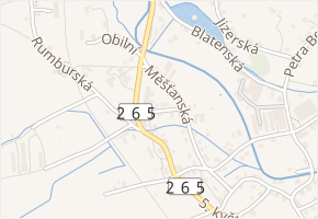 Vinohradská v obci Varnsdorf - mapa ulice