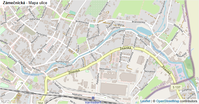 Zámečnická - mapa ulice