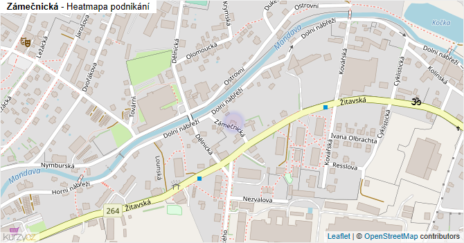 Zámečnická - mapa podnikání