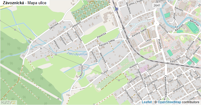 Závoznická - mapa ulice