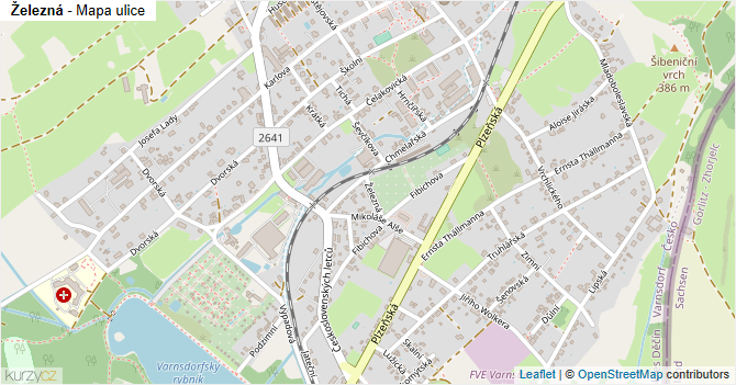 Železná - mapa ulice