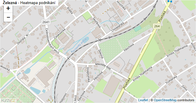 Železná - mapa podnikání