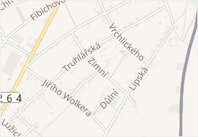 Zimní v obci Varnsdorf - mapa ulice
