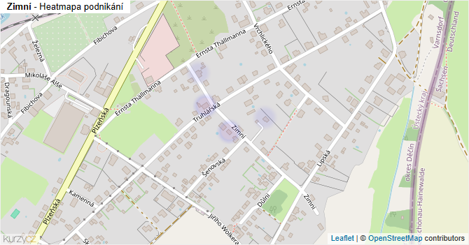 Zimní - mapa podnikání