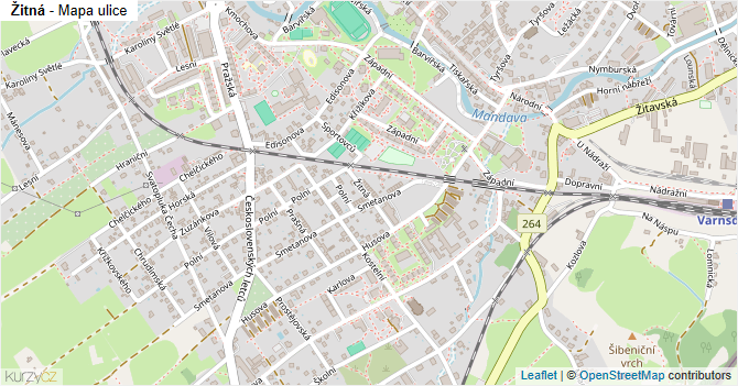Žitná - mapa ulice