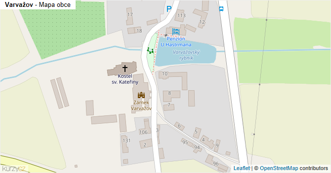 Varvažov - mapa obce
