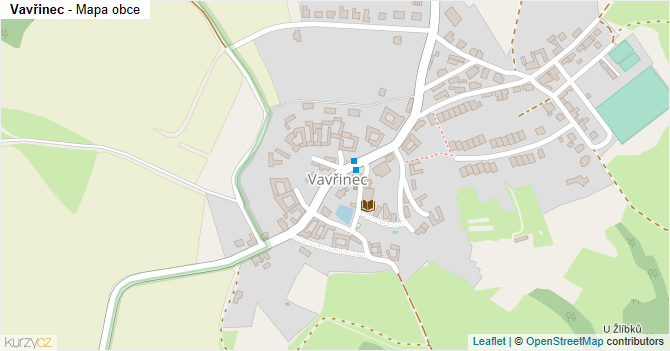 Vavřinec - mapa obce