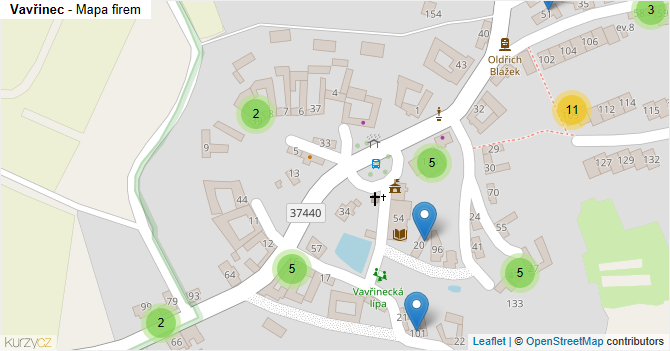 Vavřinec - mapa firem