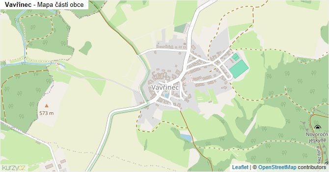 Vavřinec - mapa části obce