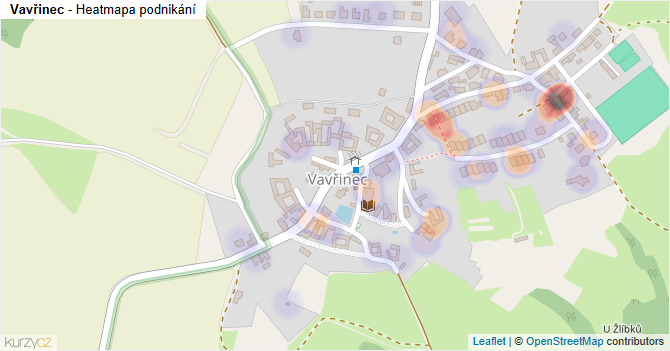 Vavřinec - mapa podnikání